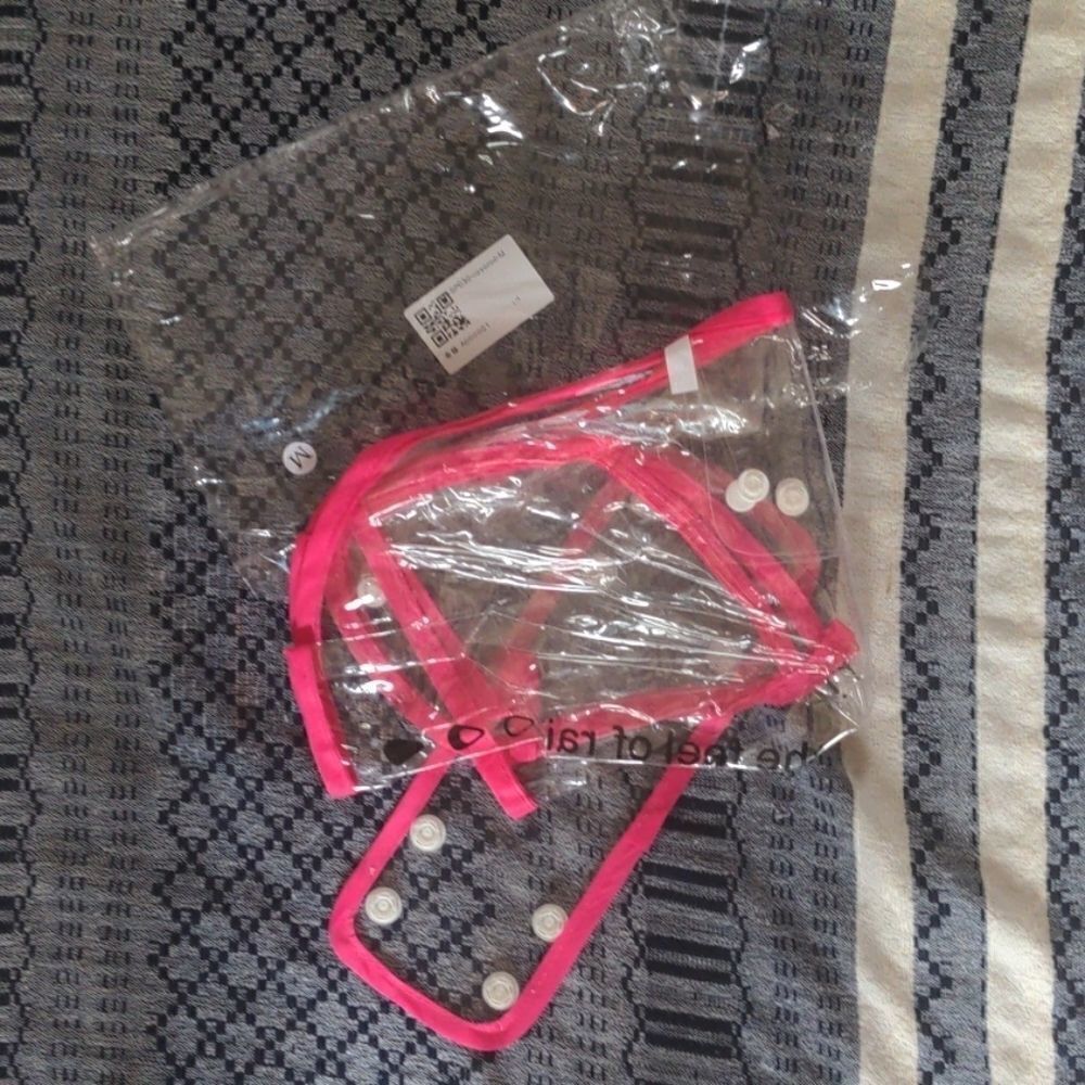 Pet Clear Pink raincoat Nip 🌈5 for $25